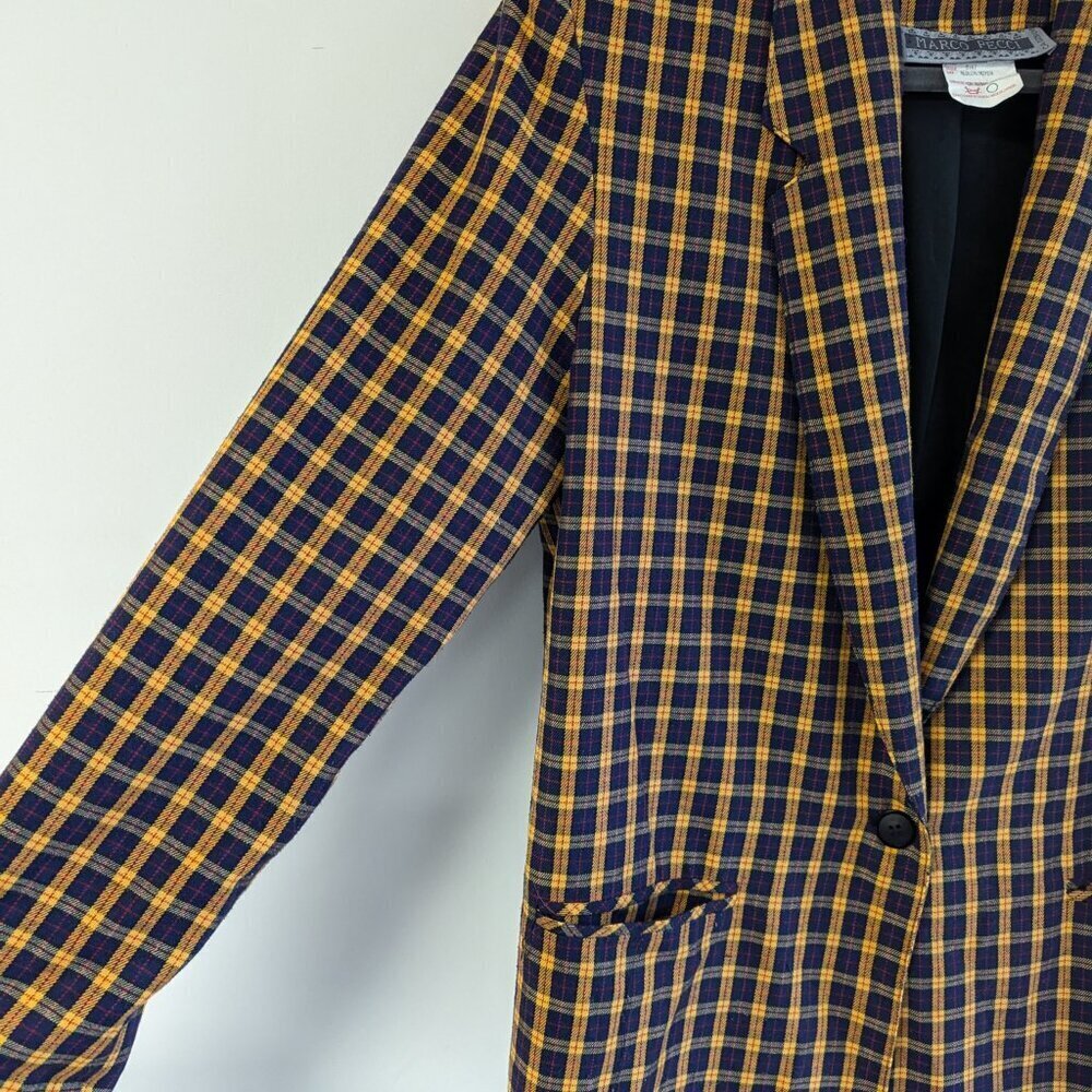 Vintage Marco Pecci Plaid Blazer - Picture 3 of 9